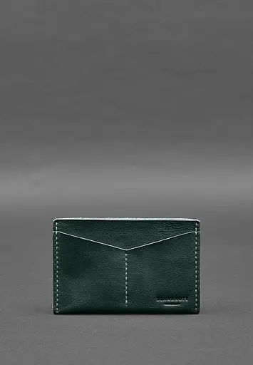 Кожаная обложка-органайзер для документов 6.2 зеленый краст - фото 2