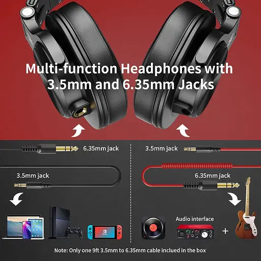 Гарнітура OneOdio A71, 3,5мм/6,35мм, Red - фото 3