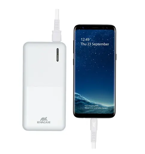Зовнішній акумулятор Power Bank RIVACASE VA2572 20000 mAh швидке заряджання QC PD Білий - фото 5