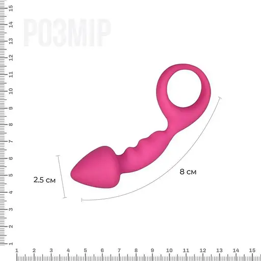 Анальна пробка Adrien Lastic Budy Pink зі стимулюючою ніжкою діаметр 2.5 см - фото 2