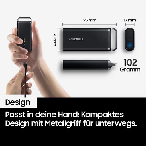 Накопитель SSD Samsung SSD накопичувач 4TB USB3.2 T5 EVO MU-PH4T0S/EU (MU-PH4T0S/EU) - фото 2