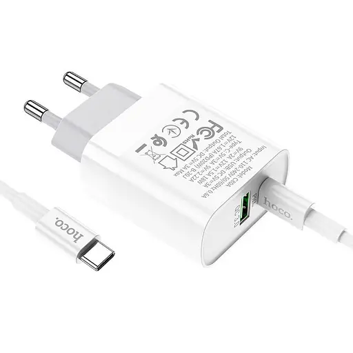 Комплект зарядний набір Hoco C80A Type-C to Type-C cable Rapido 2 порти 1 USB і 1 Type-C - фото 4