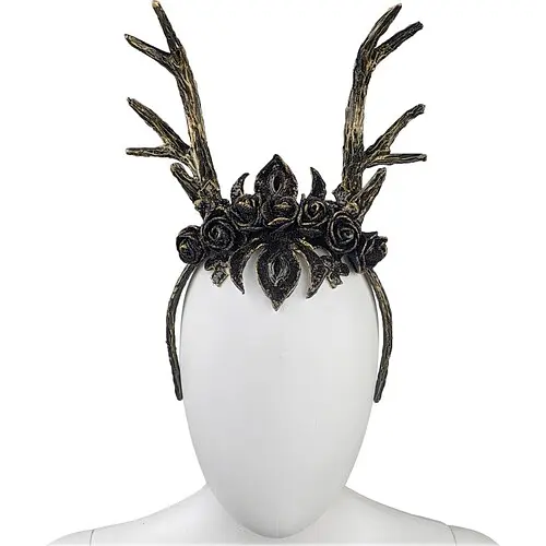 Роги Чорний олень на обручі - фото 1