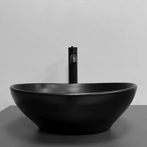 Умивальник VBI Parma black matt накладний VBI-011022, Чорний матовий - фото 4