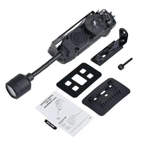 Фонарь Sidewinder на шлем (белый + красный + зеленый + синий + ИК свет) картонна коробка Черный - фото 10