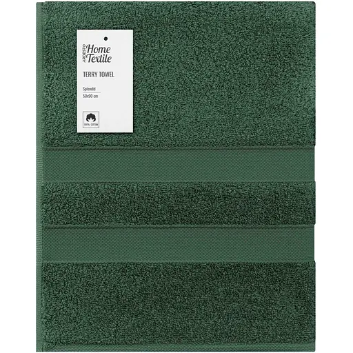 Рушник махровий Ardesto Splendid 50х90 см 100% бавовна зелений (ART2350GE)  - фото 1