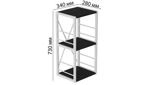 Етажерка 3/34 Серії Коннект 73x34x28 білий ДСП Сосна Кембра 16мм FRD-104300 - фото 7