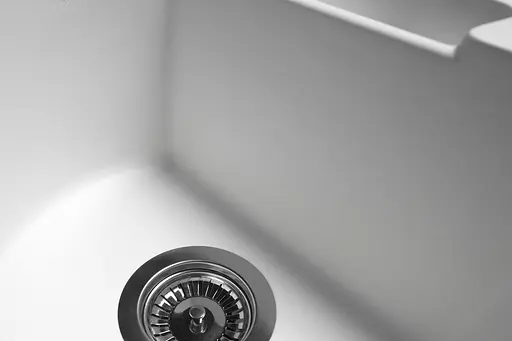 Кухонна мийка гранітна Miraggio Valencia white 442x442x202 00210802, Білий - фото 4