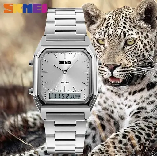 Наручний чоловічий годинник Skmei 1220 Tango Сріблисті - фото 5