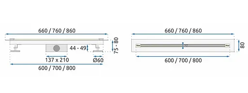 Трап для душу Rea Neo 60 Ultra Slim Pro nickel brushed REA-G9800 - фото 4