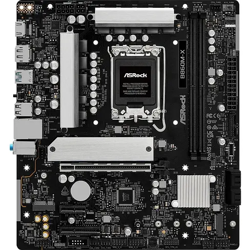 Материнская плата AsRock B860M-X (1851/B860, 2xDDR5, PCIex16, HDMI/DP, 4xSATA, 2xM.2, 2.5Glan, 7.1ch, mATX) - фото 6