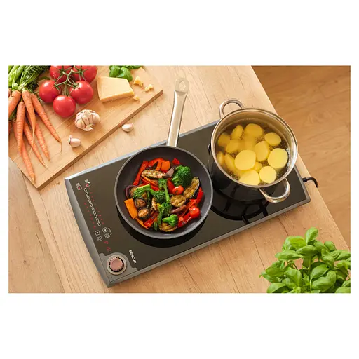 Плитка настільна Sencor індукційна, комф. - 2, 1.3+1.8кВт, кер - сенсор-мех., чорний - фото 10