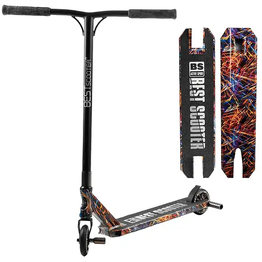 Самокат трюковий дитячий з пегами Best Scooter Різнобарвний 000254834