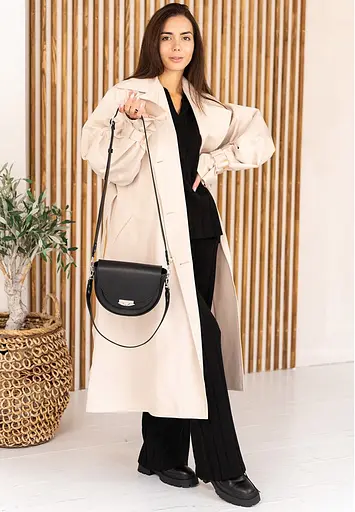 Жіноча шкіряна сумка Kira Чорна - фото 8