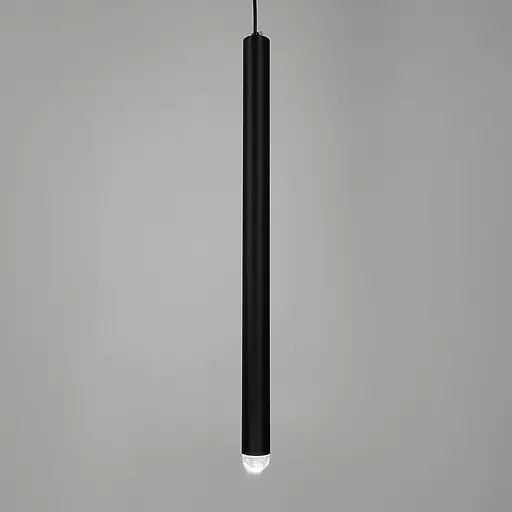 Видовжений підвіс у чорному корпусі в стилі модерн 62 см | Арт. AA 435/1 BK | Line F - фото 3