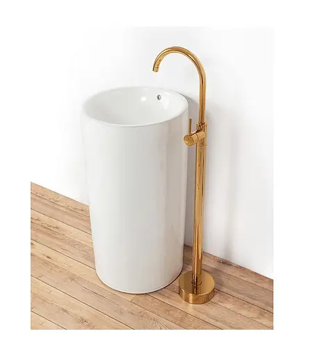 Смеситель для умывальника Rea Ortis gold золотой REA-B4890 Золотой - фото 2