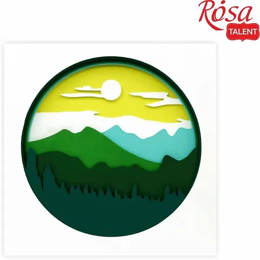 Набір картина 3D Rosa Talent Пейзаж Гори МДФ ґрунтоване 7 шарів 30х30 см 