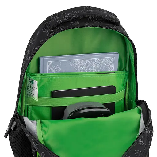 Рюкзак GoPack Education 175M-7 Never Give Up Черно-зеленый (GO26-175M-7) - фото 14