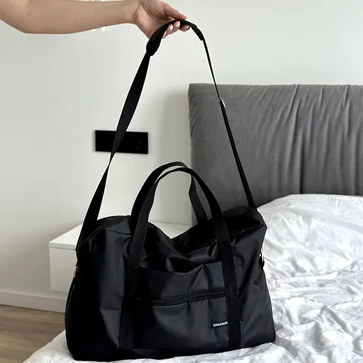 Набір для подорожі бананка на пояс для грошей та сумка для речей (чорний) - фото 5