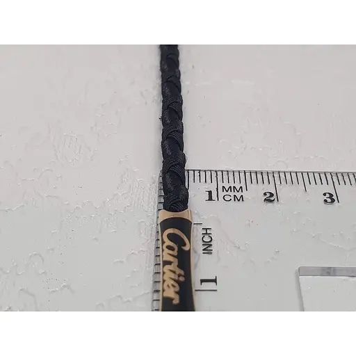 Ювелирный шелковый шнурок Golden Time с золотыми вставками. Ц2044/4 60 - фото 4