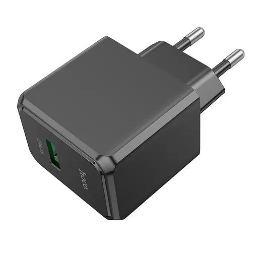 Мережевий зарядний пристрій Hoco CS12A USB 18W чорний - фото 4