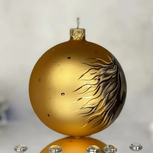 Елочное украшение Санта Шоп Символ 2026 Мечтательный конь золотой стекло (4820001234084) - фото 3