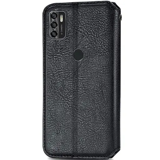 Кожаный чехол-книга Getman Cubic (PU) для ZTE Blade A7s (2020) Черный - фото 4