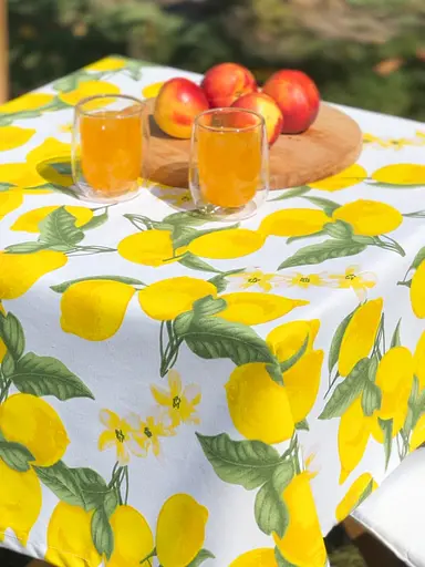 Водоотталкивающая Скатерть Принт Лимоны 220х140 см (+ 4 салфетки 30х40) - фото 10
