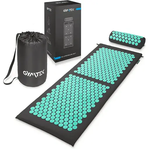 Коврик акупунктурный с валиком Gymtek зеленый - фото 7