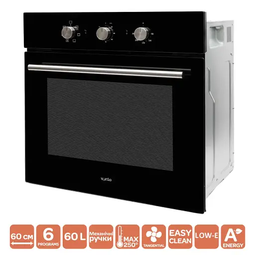 Духова вбудована шафа Ventolux EO60MT-6K BK - фото 2