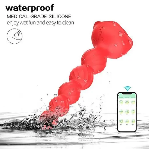 Светящаяся смарт анальная пробка Love Spouse красный K0947-2 - фото 2