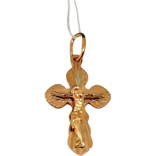 Золотий хрестик Столична Ювелірна Фабрика. Розп'яття Христа. 529703