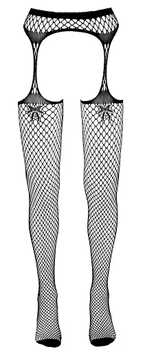 Колготки Cottelli Collection Legwear Suspender Tights S/M чорний - фото 4