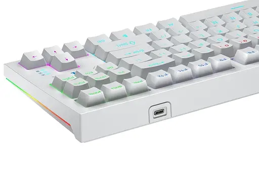 Клавіатура Aula F3032 White plus 21 Yellow keys KRGD Brown EN/UA (6948391201757) - фото 3