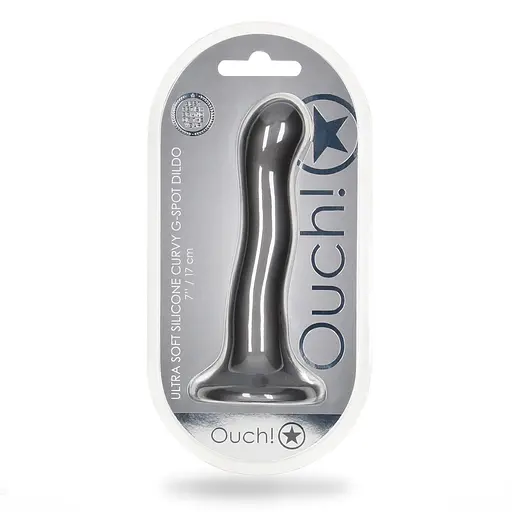 Фаллоимитатор Ouch! Curvy G-Spot Dildo 7apos;apos; 17 cm (серый) - фото 10