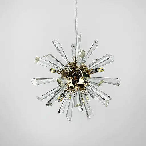 Круглый дизайнерский подвес с кристаллами | Line F | Арт. NO4/1-240 AB - фото 5