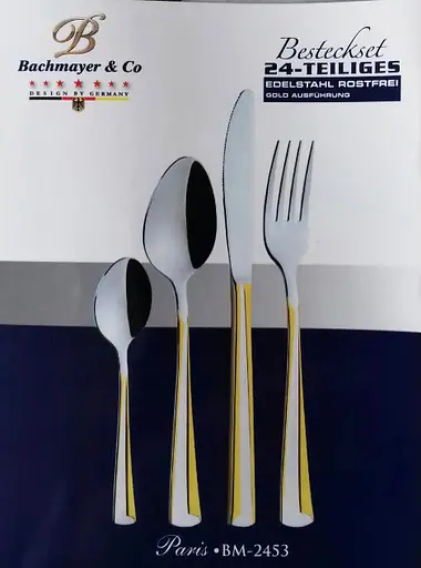 Набор столовых приборов Bachmayer BM-2453 на 6 персон в подарочной упаковке 24 предмета - фото 2