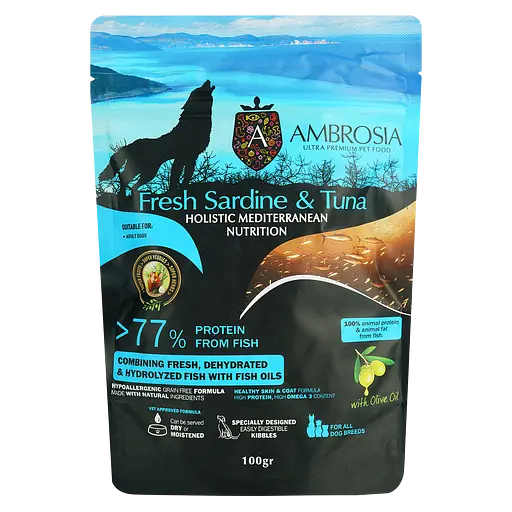 Набор сухого дегустационного корма для собак Ambrosia Mediterranean 600 г (6 шт. х 100 г) - фото 7