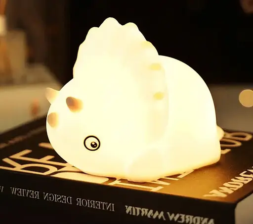 Декоративный ночник Polygonal Dinosaur LJC-150 динозавр детский силиконовый светильник для сна белый игрушка - фото 4