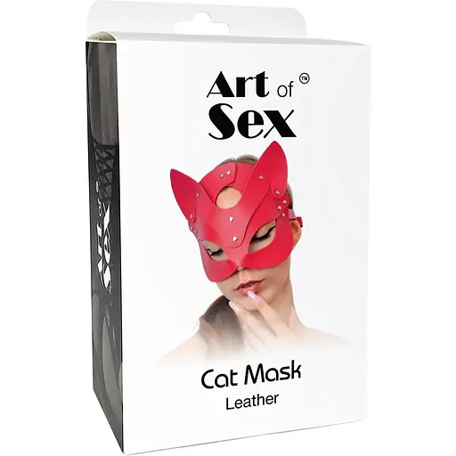 Маска кошечки Art of Sex - Cat Mask, Красный - фото 5