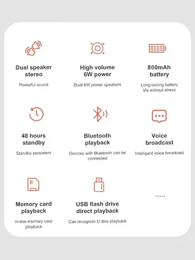 Портативна бездротова блютуз Bluetooth колонка Supmango з ФМ радіо - фото 7