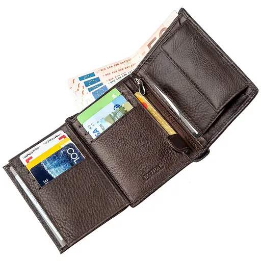 Чоловічий шкіряний гаманець Boston 9.5х12.5 см acs0014777 - фото 5