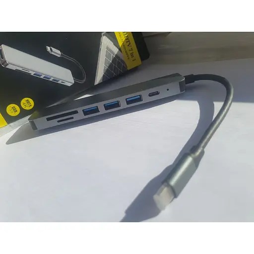Багатопортовий активний USB Hub Hoco розгалужувач адаптер перехідник 8 в 1 Usb-концентратор для ноутбука і Macbook - фото 11