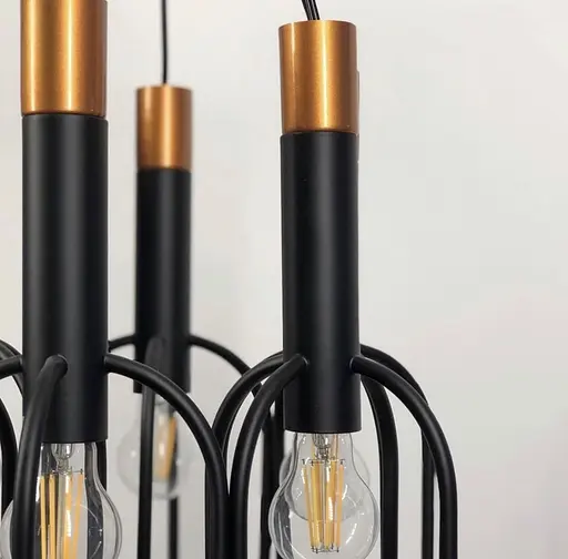 Люстра з плавних, проте строгих ліній з відкритою лампою | Арт. ZL 1096/6 | Line F - фото 5