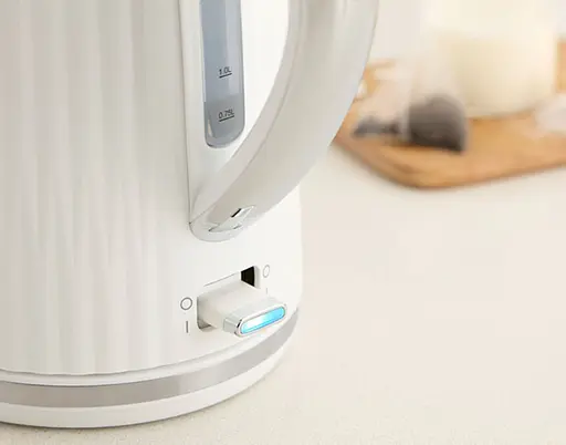 Russell Hobbs Электрочайник Eden, 1.7л, нержавеющая сталь, пластик, белый - фото 6