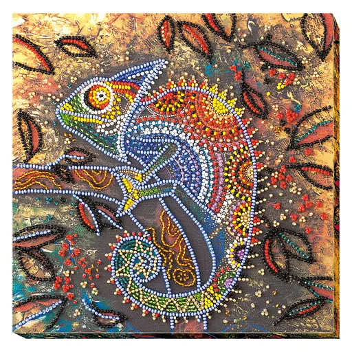 Набор-миди для вышивки бисером "Хамелеон" AMB-034 20х20 см