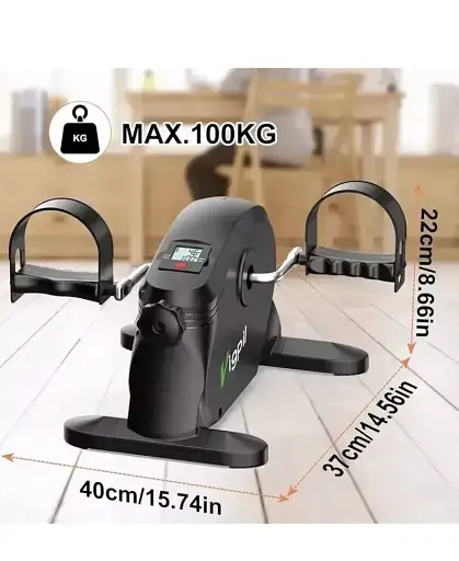 Міні-велотренажер Vigpil YZJ-206 для рук та ніг з РК-дисплеєм та регульованим опором чорний - фото 2