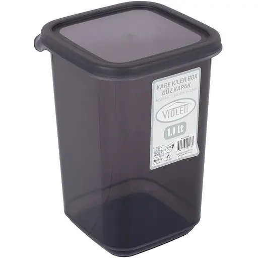 Контейнер для сыпучих продуктов Violet House 1.1 л черный (0298 Transparent Black) - фото 1