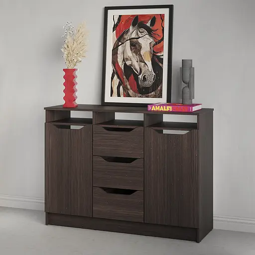 Комод в гостиную MebelStar 1200 Лилу 121x40x89 см Дуб ристрето (MBS-1334)