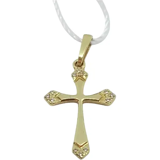 Золотий хрестик Родинні коштовності з фіанітами. 140794